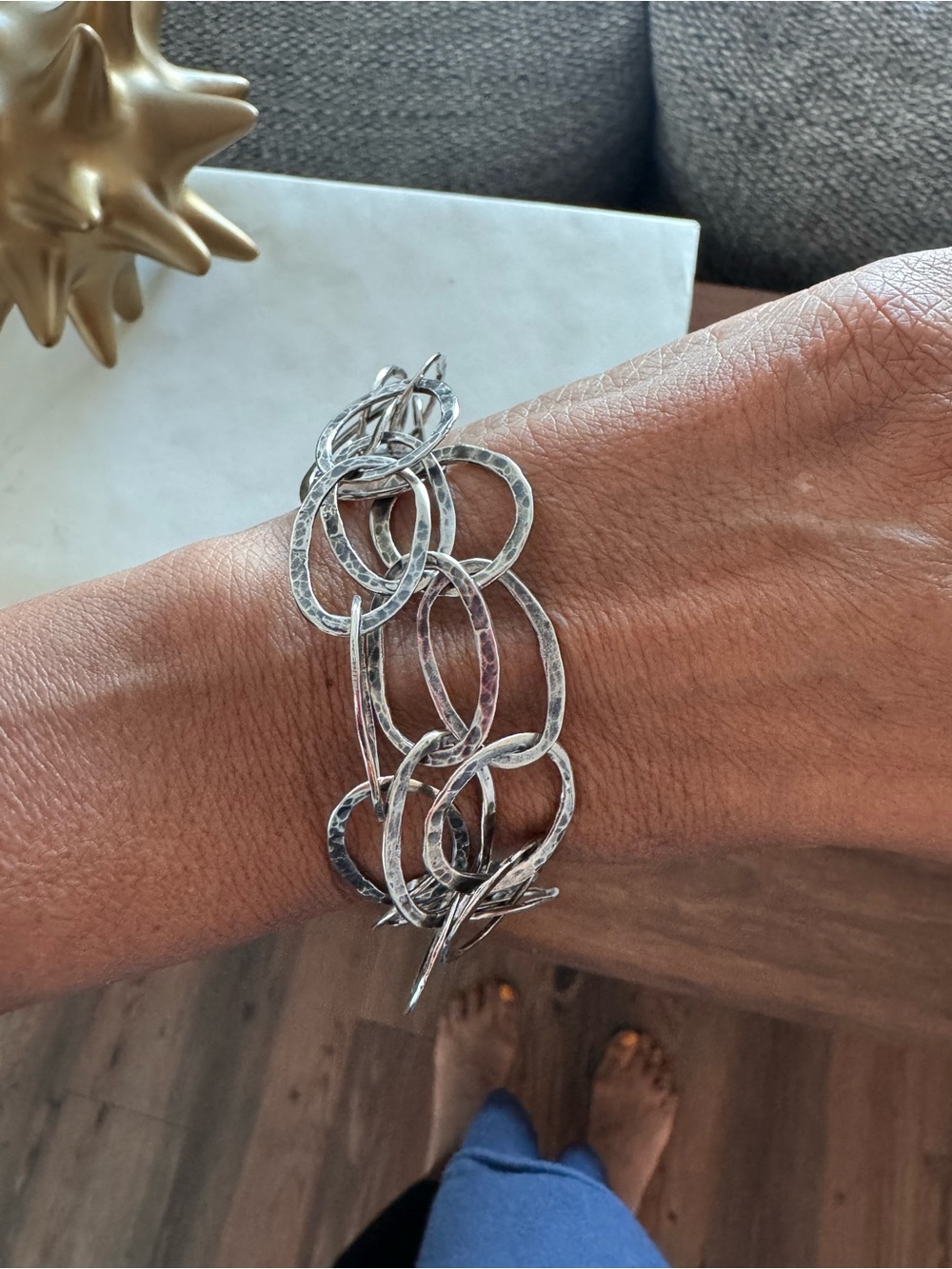 Silpada Silver Multi-Link Oval Chain Bracelet - Picture 3 of 4